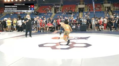 120 lbs Cons. Sub-rd Of 64 - Joshua Garcia, California vs Brayden Head, Indiana