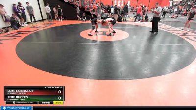 132 lbs Cons. Round 3 - Luke Grindstaff, Plainfield (NORTH) vs Zeke Rhodes, EDWARDVILLE (HS)