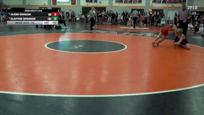 90 lbs Quarterfinal - Jaxen Duggan, Marion Wolves vs Clayton Spenner, Lynx Wrestling Club