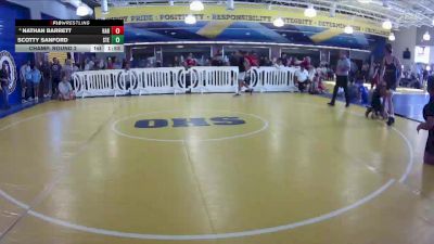 144 lbs Champ. Round 2 - Scotty Sanford, Steinbrenner vs Nathan Barrett, Harmony