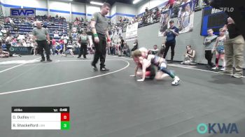 40 lbs Semifinal - Denver Dudley, Hinton Takedown Club vs Braxton Shackelford, Lions Wrestling Academy
