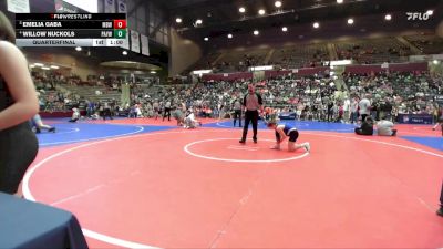 120 lbs Quarterfinal - Emelia Gaba, Mighty Bluebirds Wrestling vs Willow Nuckols, Pottsville Apache Youth Wrestling