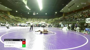 159 lbs Quarterfinal - Daniel Armendarez, Selma vs Beau Priest, Bakersfield