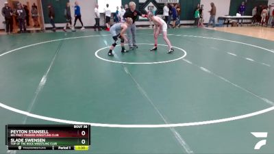 117 lbs Champ. Round 1 - Peyton Stansell, Big Piney Pinners Wrestling Club vs Slade Swensen, Top Of The Rock Wrestling Club