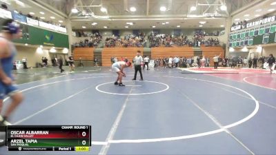 215 lbs Champ. Round 1 - Arzel Tapia, San Pasqual vs Oscar Albarran, El Cajon Valley