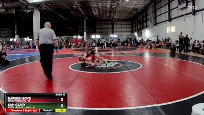 95 lbs Round 4 (6 Team) - Sam Geary, GREAT NECK WC - GOLD vs Dawson Boyd, CLINIC WRESTLING