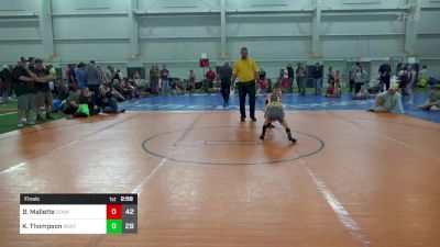 45 lbs Final - Benson Mallette, Donahue Wrestling Academy vs Kayden Thompson, West Virginia Wild