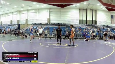 132 lbs Cons. Round 4 - Brayden Bouma, TN vs Trevor Hedges, IL