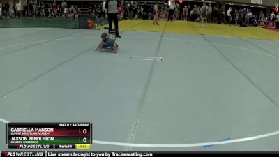 40 lbs Round 3 - Gabriella Manson, Summit Wrestling Academy vs Jaxson Pendleton, Ringers Wrestling