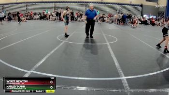 105 lbs Round 3 (8 Team) - Wyatt Newton, FCA Hurricanes vs Harley Mann, VA Team Predator