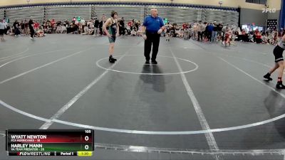 105 lbs Round 3 (8 Team) - Wyatt Newton, FCA Hurricanes vs Harley Mann, VA Team Predator