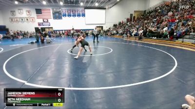 150 lbs Champ. Round 1 - Seth Needham, Thermopolis vs Jameson Siemens, Natrona County