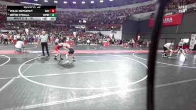 115 lbs Champ. Round 1 - Owen Stegall, West De Pere Wrestling Club vs Miles Mergener, Slinger