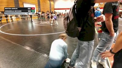 111-119 lbs 3rd Place Match - Annabella McCann, Wind River Middle School vs Mattea Garcia, Worland Middle School