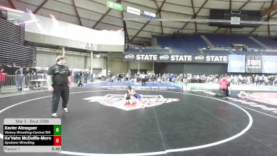 56 lbs Semis - Xavier Almaguer, Victory Wrestling-Central WA vs Ke'Vahn McDuffie-Moro, Spokane Wrestling