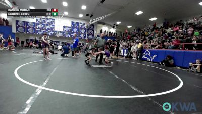 52 lbs Rr Rnd 4 - Kanyon Moran, Chickasha Youth Wrestling vs Hunter Larsen, Blue Devil Wrestling