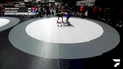 150 lbs Isaac Gonzalez, OCWA - Orange County Wrestling Association vs David Griffith, NAWA - North Area Wrestling Association