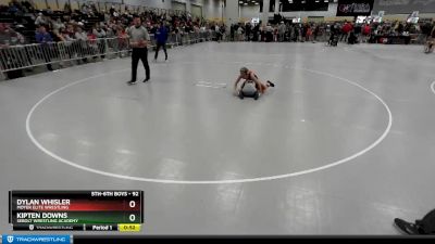 92 lbs Cons. Round 3 - Kipten Downs, Sebolt Wrestling Academy vs Dylan Whisler, Moyer Elite Wrestling