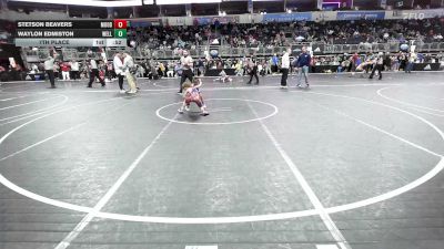43 lbs 7th Place - Stetson Beavers, Moodys WC vs Waylon Edmiston, Wellsville Kid Matters