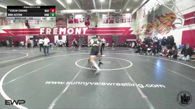 150 lbs Cons. Round 1 - Ben Acton, Homestead vs Colin Chung, Menlo-Atherton