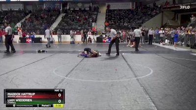 61 lbs 5th Place Match - Maddox Hattrup, Wichita Wrestling Club vs Liam Wiederien, Carroll