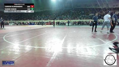 96 lbs Consi Of 32 #2 - Carson Klingenberg, Crossings Christian School vs Kaiden Koehn, Glenpool JH