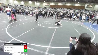 49 lbs Quarterfinal - Rowan McLain, Oroville Rattlers vs Nixon Shutt, Gold Rush Wrestling