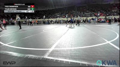 140 lbs Semifinal - Tyce Thompson, Piedmont vs Tyler Bryson, Harrah Little League Wrestling