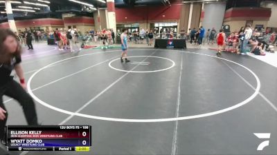 108 lbs Cons. Round 1 - Ellison Kelly, Iron Sharpens Iron Wrestling Club vs Wyatt Domko, Legacy Wrestling Club