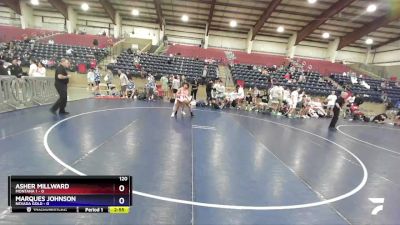 120 lbs Semis & Wb (16 Team) - Asher Millward, Montana 1 vs MARQUES JOHNSON, Nevada GOLD