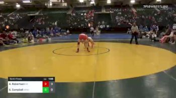 132 lbs Semifinal - Aiden Robertson, Millard South vs Schylar Campbell, Broken Bow High School