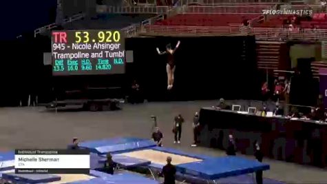 Michelle Sherman - Individual Trampoline, ETA - 2021 USA Gymnastics Championships