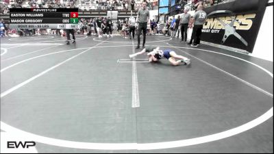 55 lbs Rr Rnd 1 - Easton Williams, Team Tulsa Wrestling Club vs Mason Gregory, Choctaw Ironman
