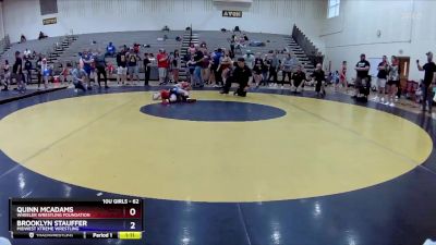 62 lbs Round 2 - Quinn McAdams, Wheeler Wrestling Foundation vs Brooklyn Stauffer, Midwest Xtreme Wrestling