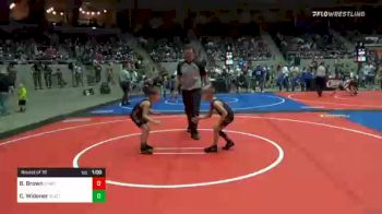 55 lbs Round Of 16 - Baron Brown, Bixby Youth Wrestling vs Callen Widener, Blackwell Wrestling Club