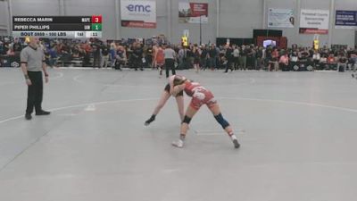 100 lbs Cons. Quarters - Piper Phillips, Immortal Athletics WC vs Rebecca Marin, Maximum Performance