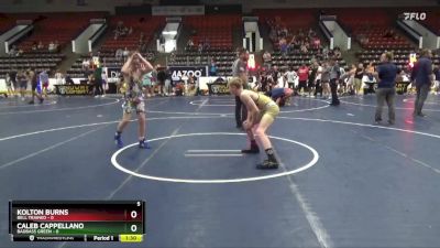 108 lbs Finals (8 Team) - Caleb Cappellano, BadBass Green vs Kolton Burns, Bell Trained