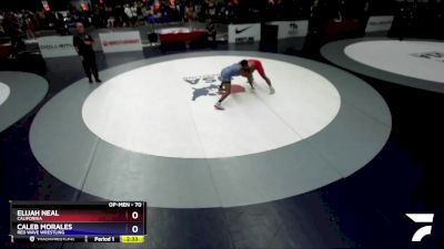 70 lbs Cons. Round 4 - Elijah Neal, California vs Caleb Morales, Red Wave Wrestling