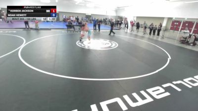 150 lbs Cons. Sub-semis - Korben Jackson, 951 Wrestling Club vs Noah Hewett