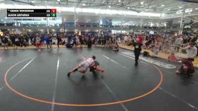 144 lbs Cons. Round 2 - Derek Winseman, Unattached vs Jaxon Arfaras, Lake Gibson Braves