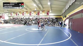 150 lbs Champ. Round 3 - Josh Casiano, Ramona (Riverside) vs Matthew Mirtich, King, Martin Luther