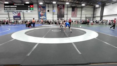 132 lbs Consi Of 8 #1 - Brady Mercer, CA vs Ryder Gibson, GA