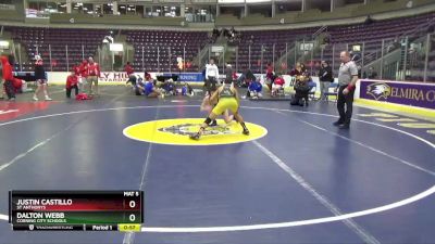 110 lbs Cons. Round 3 - Justin Castillo, St Anthonys vs Dalton Webb, Corning City Schools