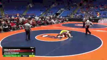 195 lbs Quarterfinals (8 Team) - Steven Marquez, Rock Island (H.S.) vs Devlan Schwartz, Deerfield (H.S.)