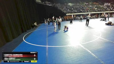 63 lbs Round 2 - Mila Sebolt, Sebolt Wrestling Academy vs Cosette Coorough, North Liberty Wrestling Club