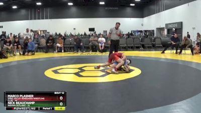 85 lbs Round 4 - Nick Beauchamp, Indiana Outlaws vs Marco Plasner, Steel Valley Renegades Wrestling Club