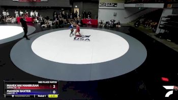 95 lbs Placement Matches (16 Team) - Mahea`ani Manibusan, SDIKWA-FR vs Madison Baxter, LAWA-FR