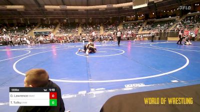 130 lbs Round Of 16 - Drayke Lawrence, Broken Arrow Wrestling Club vs Tanner Tutku, VHW