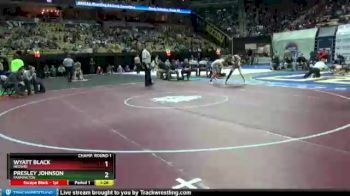 120 lbs Champ. Round 1 - Wyatt Black, Neosho vs Presley Johnson, Farmington