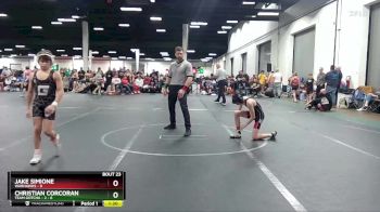 92 lbs Round 6 (8 Team) - Jake Simione, Warhawks vs Christian Corcoran, Team Gotcha - 2